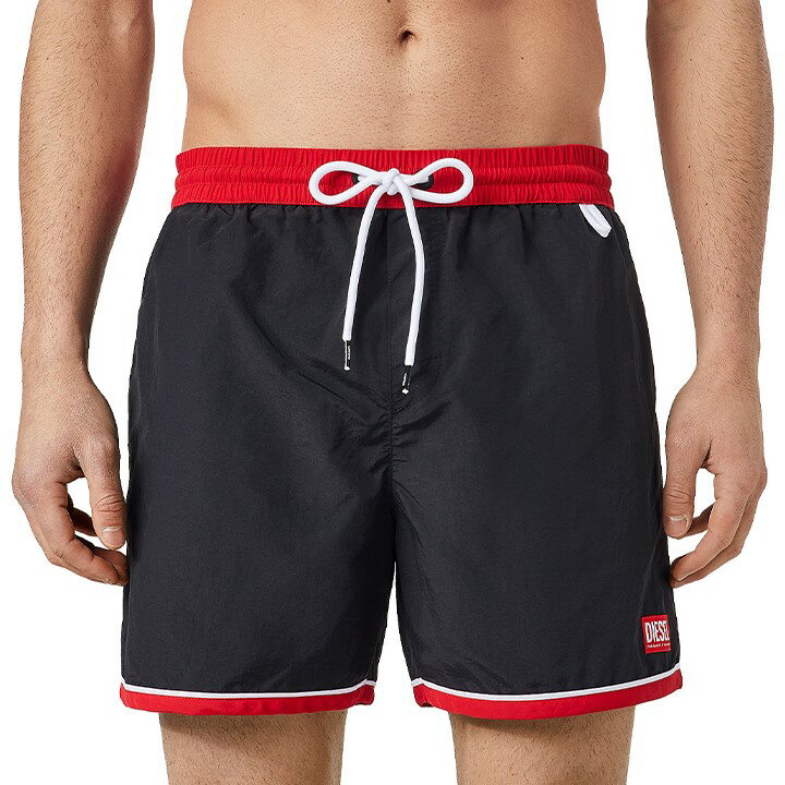 【30%OFFクーポンあり】■DIESEL ディーゼル メンズ■ワンポイントロゴ メンズ水着 男性水着 ショートトランクス サーフパンツ 海パン ビーチウェア スイムウェア【BMBX-WAVE-B】【サイズS】【ブラック】die-m-c-f4-c20 《_メーカー希望小売価格14,080円》