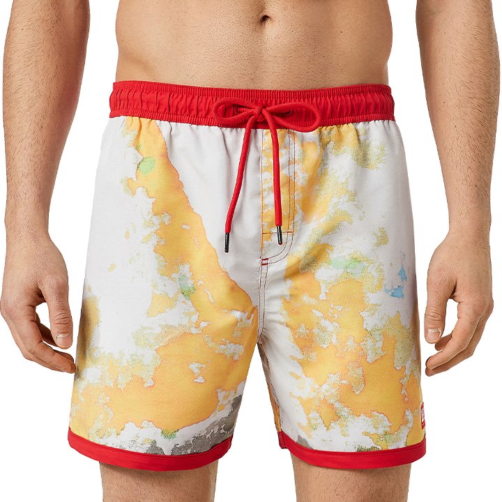 ■DIESEL ディーゼル メンズ■デジタルプリント メンズ水着 男性水着 ショートトランクス サーフパンツ 海パン ビーチウェア スイムウェア【BMBX-WAVE-B】【サイズM】【オフホワイトベース】die-m-c-f4-c2c 《_メーカー希望小売価格25,300円》