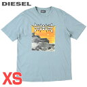 ■DIESEL ディーゼル メンズ■クラック加工プリント ウォッシュ加工 半袖Tシャツ カットソー【T-JUST-C18】【サイズXS】【グレー系】die-m-t-f4-4p4 《メーカー希望小売価格13,200円》|詳細画像