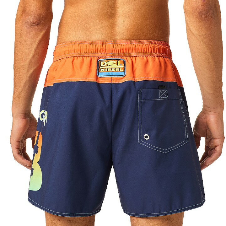 ■DIESEL ディーゼル メンズ■刺繍ロゴパッチ メンズ水着 男性水着 ショートトランクス サーフパンツ 海パン ビーチウェア スイムウェア【BMBX-WAVE-YK】【サイズM】【ネイビー】die-m-c-f4-c3c 《_メーカー希望小売価格17,600円》