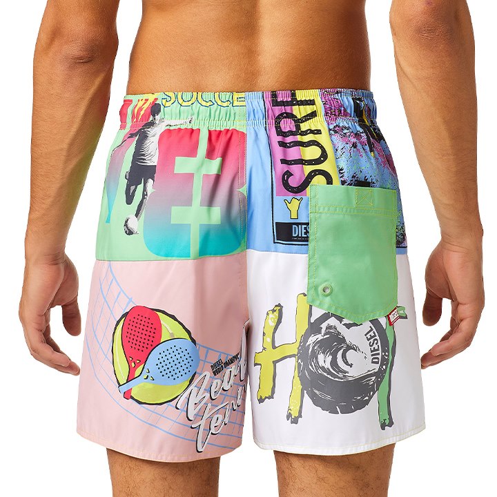 【30%OFFクーポンあり】■DIESEL ディーゼル メンズ■プリント切替 メンズ水着 男性水着 ショートトランクス サーフパンツ 海パン ビーチウェア スイムウェア【BMBX-WAVE-O】【サイズL】【マルチプリント】die-m-c-f4-c4d 《_メーカー希望小売価格25,300円》