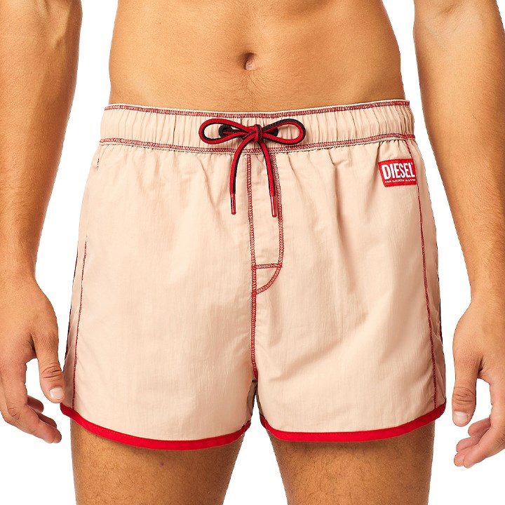 ■DIESEL ディーゼル メンズ■ワンポイントロゴパッチ メンズ水着 ショートトランクス サーフパンツ 海パン ビーチウェア スイムウェア【BMBX-REEF-30】【サイズL】【ピンクベージュ】die-m-c-f4-c66 《_メーカー希望小売価格17,380円》