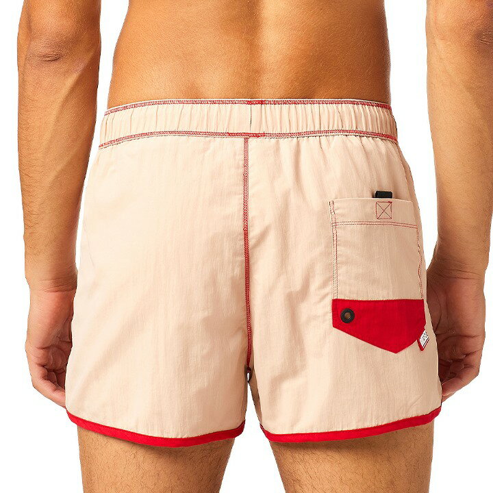 ■DIESEL ディーゼル メンズ■ワンポイントロゴパッチ メンズ水着 ショートトランクス サーフパンツ 海パン ビーチウェア スイムウェア【BMBX-REEF-30】【サイズL】【ピンクベージュ】die-m-c-f4-c66 《_メーカー希望小売価格17,380円》