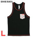 ■DIESEL ディーゼル メンズ■胸ポケット カバーアップ ノースリーブカットソー タンクトップ【BMOWT-LOCOARM】【サイズL】【ブラック】die-m-c-f4-c73 《_メーカー希望小売価格8,580円》(4)