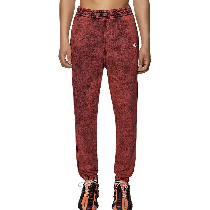 ■DIESEL ディーゼル メンズ■ウエストゴム ドロスト オーバルDロゴ ストレッチ スウェットデニム ジョグジーンズ パンツ【D-LAB-NE-FS】【サイズXXL】【1サイズ程大きめのサイズ感】【レッド】die-m-p-f8-508 《メーカー希望小売価格63,800円》