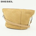 ★DIESEL ディーゼル レディース★羊革 牛革 本革 オーバルDロゴ ムートンショルダーバッグ 鞄【ODD S JP】【サイズUNI】【ベージュ】die-l-a-f8-b38 《メーカー希望小売価格71,500円》