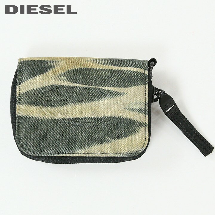■DIESEL ディーゼル メンズ レディース 男女兼用■オーバルDロゴ ラウンドジップ ストラップ付き 6連キーケース【CLE II】【サイズUNI】【カーキグリーン系】die-m-a-f8-a6a 《_メーカー希望小売価格16,500円》