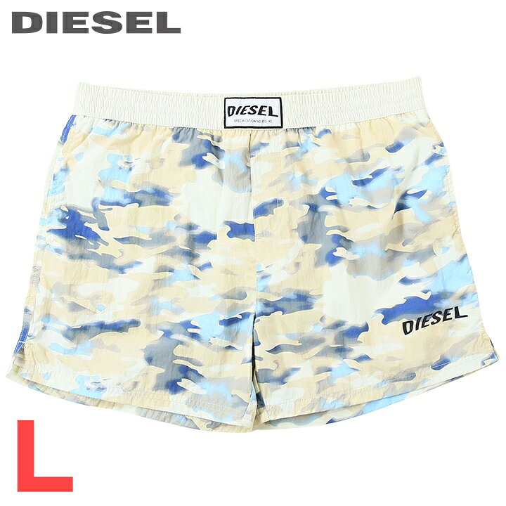 ■DIESEL Men's Camouflage Pattern Men's Swimwear Short Trunks Surf Pants Beachwear Swimwear [BMBX-NICO] [Size L] [White Beige] die-mc-g4-c26 《Manufacturer's Suggested Retail Price: ¥19,800》