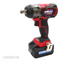 電動インパクトレンチ 小型 1/2DR(12.7mm)350Nm 18V タイヤ交換 コードレス ブラシレスモーター リチウムイオンバッテリー 6か月保証「すご楽」(ソケットプレゼント)SET-EIM-10 KIKAIYA