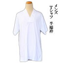 楽天きもの日和【定番】＜業務用＞男性用Tシャツタイプ半襦袢／塩瀬半衿付き綿100％白色系 M・L・LL・3Lサイズ≪お取寄せOK≫【メール便OK】key-12key-04