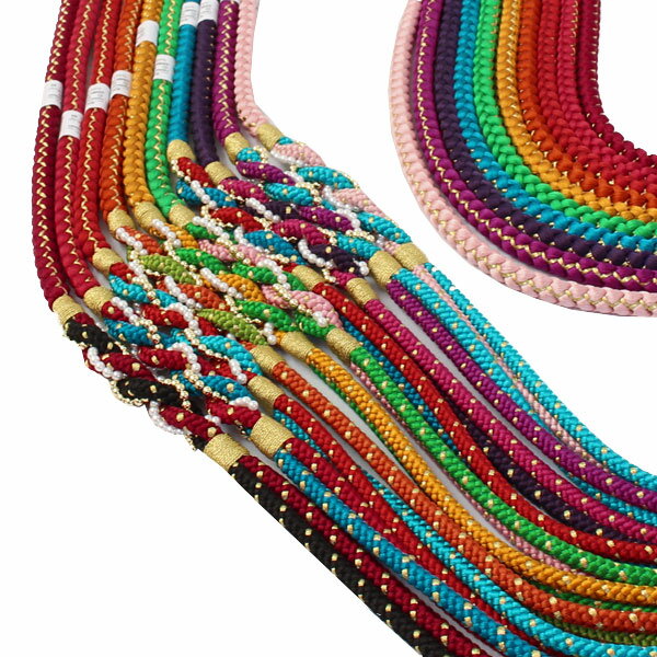 正絹★飾り付★振袖用帯締め11色【メール便OK】key-02