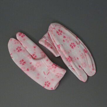 子供用可愛いうさぎ柄足袋(子供たび)コハゼなし裏起毛15-16cm【メール便OK】key-13