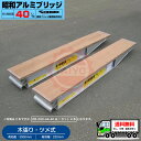 40t/セット◆有効長2.9m(2900mm)◆有効幅22cm(220mm) 昭和アルミブリッジ・KB-290-44-40(ツメ式・木張り)40トン/4本組 ◎...