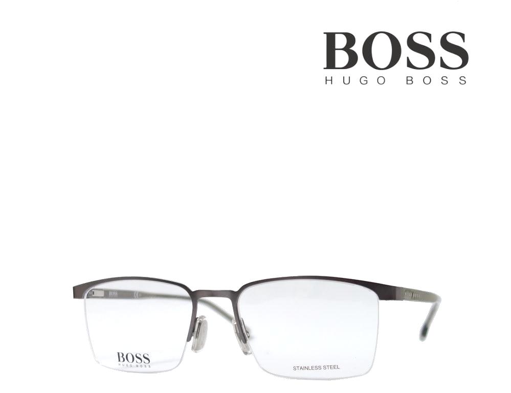 【HUGO BOSS】 ヒューゴ ボス メガネフレーム BOSS 1088 R80 マットガンメタル/クリアグレー 国内正規品 《数量限定特価品》