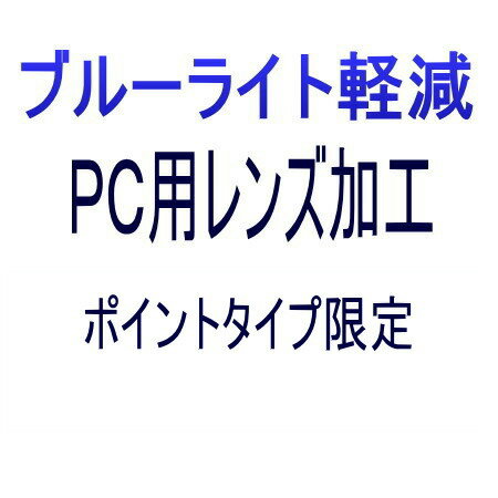 【オプション ブルーライト軽減　パソコン用　度無しレンズ加工】　ポイントタイプ限定