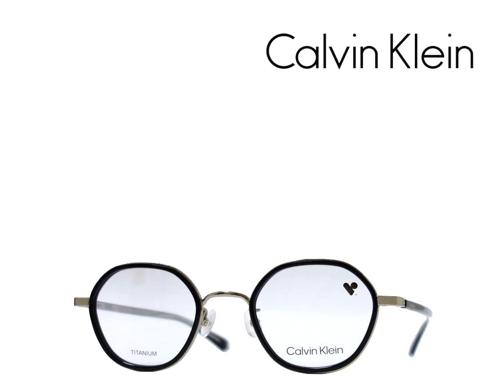 RALPH LAUREN - 【Calvin Klein】　カルバンクライン　メガネフレーム　CK23123LB　001　ブラック・ゴールド　国内正規品