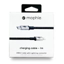 mophie Apple 認証品 Lightning - Type-C USB-C-ライトニングケーブル 1m ケーブル 充電 通信 高耐久 高速充電 急速充電 iPhone iPad ナイロンメッシュ Mfi ブラック USBC-LTG-1M-BLK