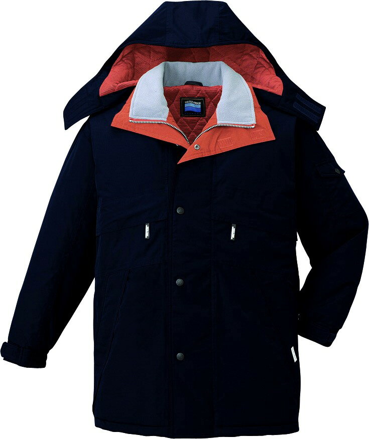 作業服 防寒コート 防水 シンサレート 自重堂 48233 ネイビー 作業着 冬用