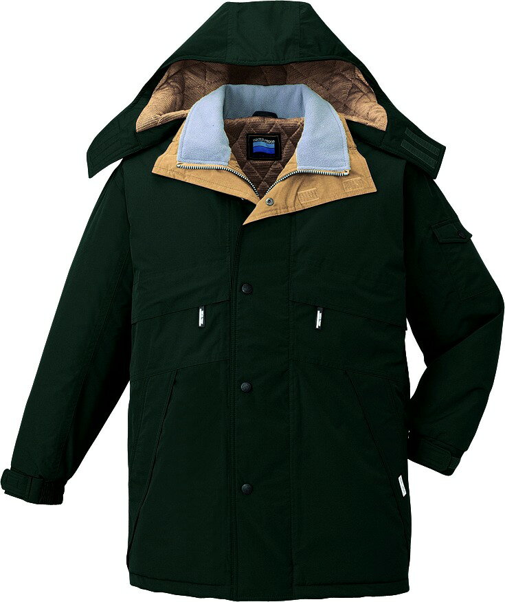 作業服 防寒コート 防水 シンサレート 自重堂 48233 グリーン 大きいサイズ 4L 5L 作業着 ビッグサイズ 冬用