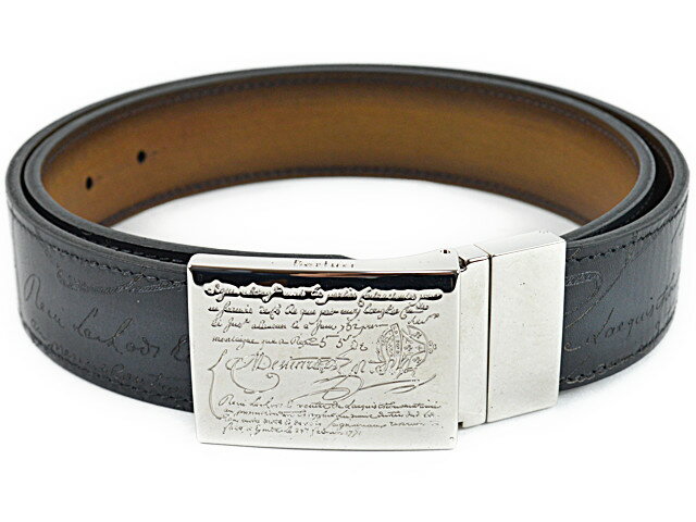 ◆ベルルッティ◆未使用品 スクリット カリグラフィー パティーヌ リバーシブル ベルト INCISIONE ♯90 税込 【中古】【RCP】