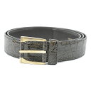 トムフォード 美品 豪華クロコダイル アリゲーター メンズ ベルト ブラウン ゴールドバックル 95 TOM FORD【中古】【RCP】