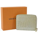 ルイ・ヴィトン 超豪華 クロコダイル ジッピー コインパース コインケース アリゲーター ラウンド財布 ゴールド LOUIS VUITTON【中古】【RCP】