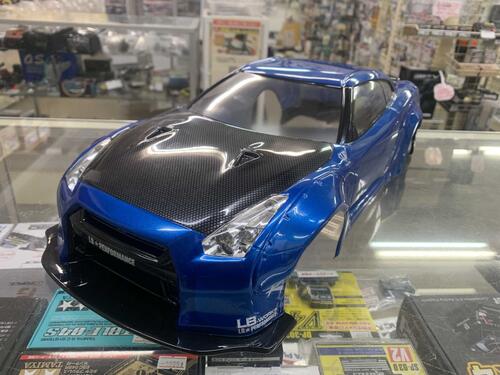 TETSUJIN 鉄人 NISSAN GT-R 【R35】LB☆PERFORMANCE ver.カーボン調ボンネット (メタリックブルー)