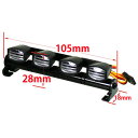 イーグル ルーフライト・長方形タイプ白:BEC電源(4.8-6V)用 #LED-18REC-W2