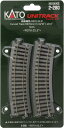 【送料無料】KATO (HO)曲線線路R370‐22.5° (4本入) #2-280