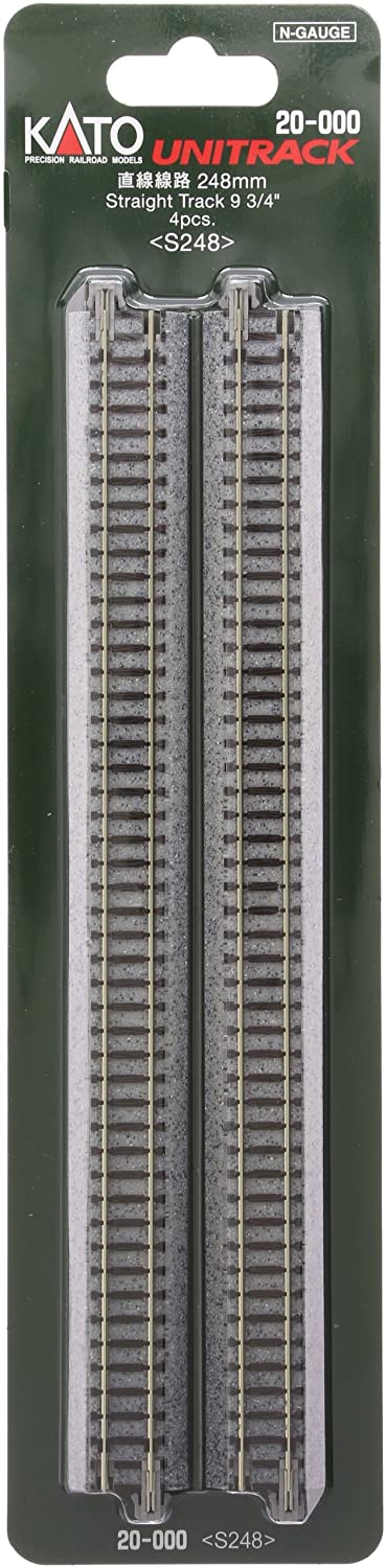 楽天市場】kato nゲージ 直線線路 248mm 4本入 20－000の通販
