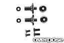 【送料無料】OVERDOSE アルミワンピースアクスルシャフト 4mm(For OD/RWD フロント用/ブラック) OD2715b