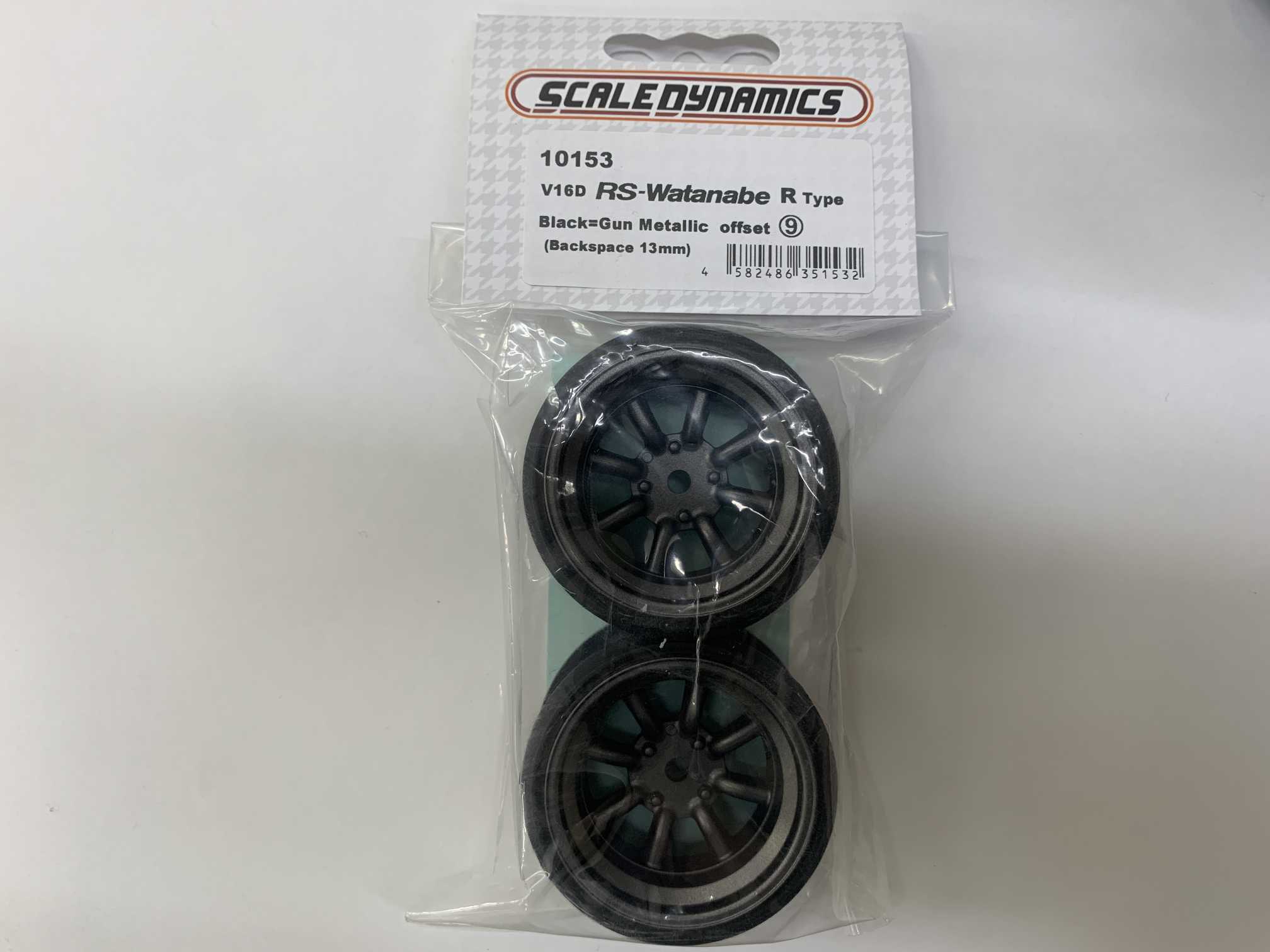 Wheel - Scale Dynamics #10153 V16D RSワタナベ ブラック (9mm) 2個入
