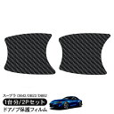 スープラ DB42 DB22 DB82 ドア 保護フィルム 2P カーボン調 ドアハンドルプロテクター 2ドア分 ドアガード スクラッチガード キズ防止 キズ隠...
