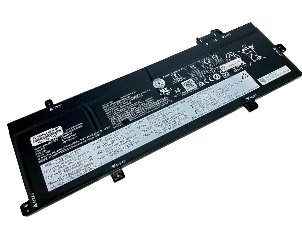 【純正】Thinkpad p16s gen 1 21ck002vmh 15.48V 86Wh lenovo ノート PC ノートパソコン 純正 交換バッテリー