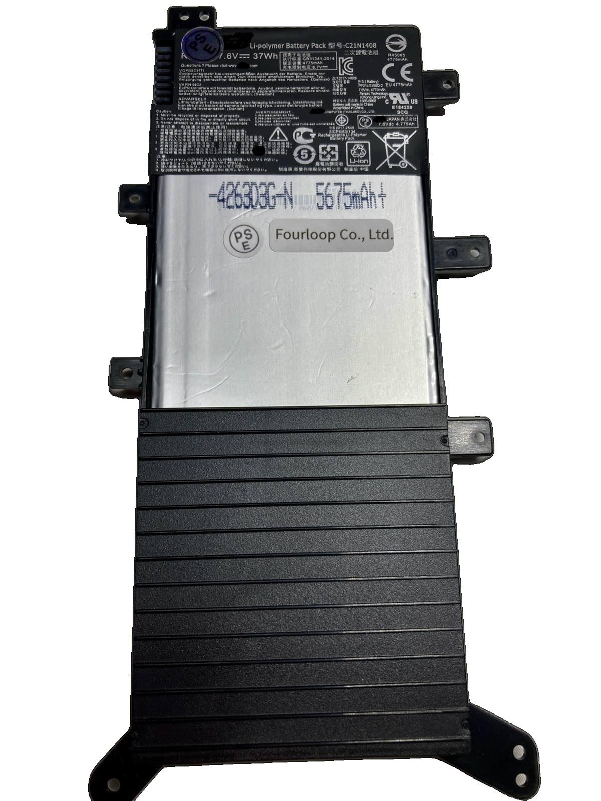 【純正】F555lf-xo029t 7.6V 37Wh asus ノート PC ノートパソコン 純正 バッテリー 電池