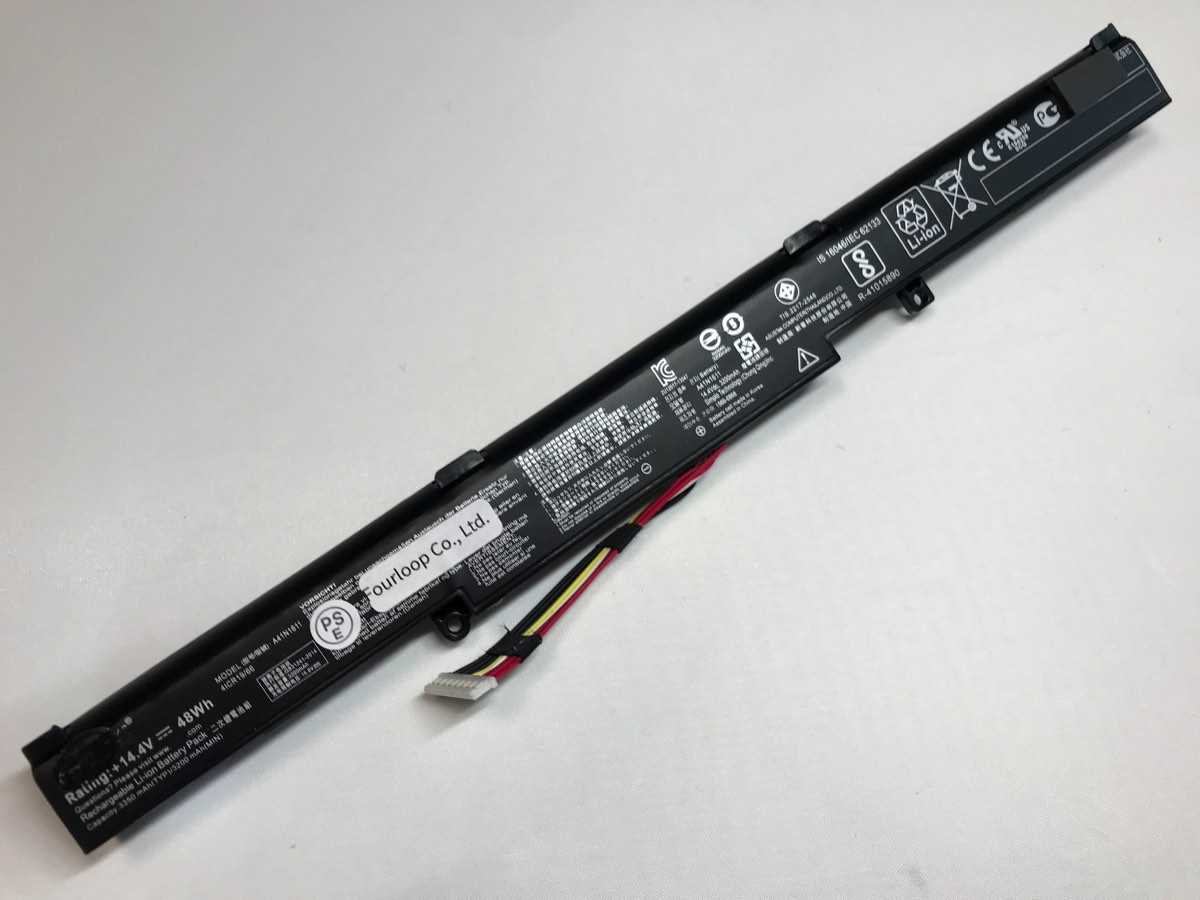 【純正】Fx553vd-dm917t 14.4V 48Wh asus エイスース ノートPC 交換用バッテリー 電池パック
