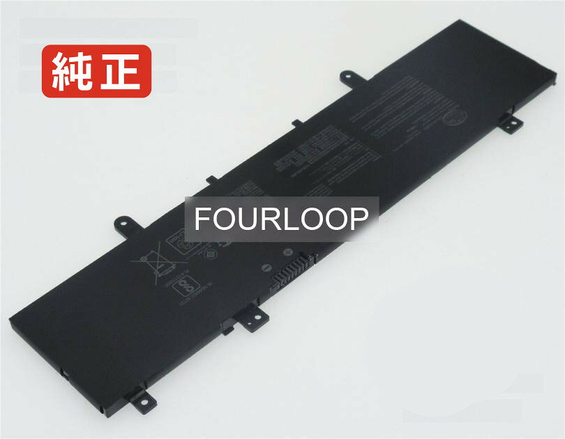 純正品｜安全・安心のノートPC用バッテリー ■ 商品仕様 商品名Vivobook 14 x405ua-bv505t 11.55V 42Wh asus ノート PC パソコン 純正 バッテリー 電池 電圧 11.55V 容量 3727mAh (42Wh) タイプ リチウムイオン 対応機種 Asus vivobook 14 x405ua-bv505t 色 黒 種別純正品 保証期間3ヶ月保証 届出事業者名株式会社フォーループ PSマークの種類丸型PSE ■ 純正バッテリーを選ぶ理由 長寿命 ― 高品質セルを使用しているため、サイクル寿命が長く、長期安定使用が可能 高い適合性 ― 互換性トラブルがほとんどなく、安心して使用できる 優れた安全性 ― 発火・膨張などのリスクが低く、安全に使い続けられる ■ 配送について 配送：佐川急便（全品送料無料） 発送：こちらの商品は海外から取り寄せるため、入荷までに2～3週間前後かかります。 ■ ご注文前にご確認ください 会社概要、お買い物ガイドは事前了解事項となりますので、ご注文前に必ずお読みください。 適合にご不安がある場合は、当店にてお調べいたしますので、ぜひお気軽にお問い合わせください。 お使いのバッテリーの型番が確認できる画像を添付いただけますと、確実なご案内が可能です。 お問い合わせはこちら