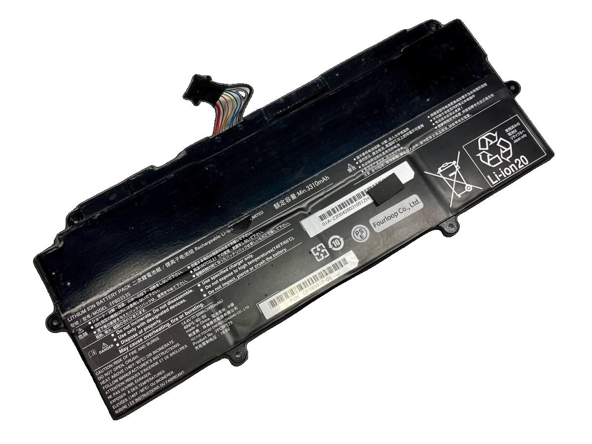 純正品｜安全・安心のノートPC用バッテリー ■ 商品仕様 商品名Cp785912-01 14.4V 50Wh fujitsu ノート PC パソコン 純正 バッテリー 電池 電圧14.4V 容量3490mAh (50Wh) タイプリチウムポリマー 対応機種Fujitsu cp785912-01 色黒 種別純正品 保証期間3ヶ月保証 届出事業者名株式会社フォーループ PSマークの種類丸型PSE ■ 純正バッテリーを選ぶ理由 長寿命 ― 高品質セルを使用しているため、サイクル寿命が長く、長期安定使用が可能 高い適合性 ― 互換性トラブルがほとんどなく、安心して使用できる 優れた安全性 ― 発火・膨張などのリスクが低く、安全に使い続けられる ■ 配送について 配送：佐川急便（全品送料無料） 発送：こちらの商品は海外から取り寄せるため、入荷までに2～3週間前後かかります。 ■ ご注文前にご確認ください 会社概要、お買い物ガイドは事前了解事項となりますので、ご注文前に必ずお読みください。 適合にご不安がある場合は、当店にてお調べいたしますので、ぜひお気軽にお問い合わせください。 お使いのバッテリーの型番が確認できる画像を添付いただけますと、確実なご案内が可能です。 お問い合わせはこちら