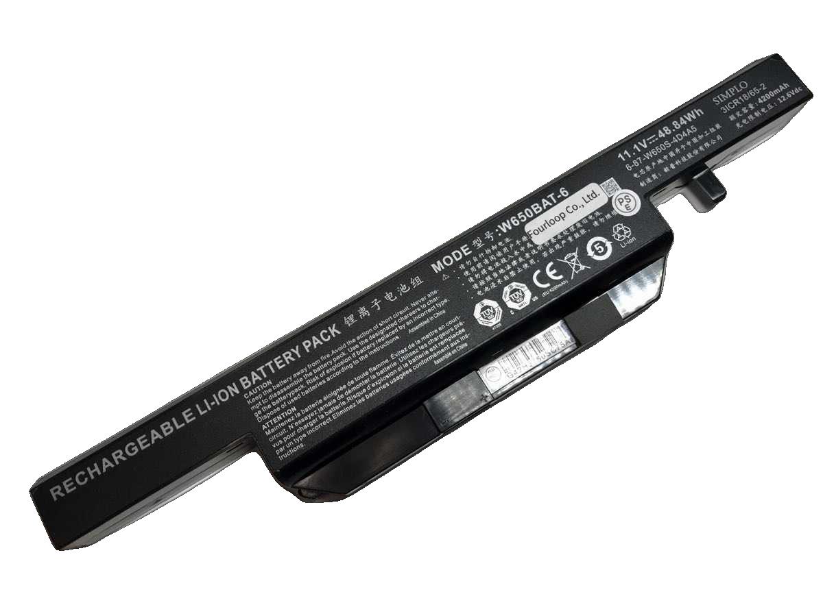 【純正】W651rc1 11.1V 48.84Wh clevo ノート PC ノートパソコン 純正 バッテリー 電池