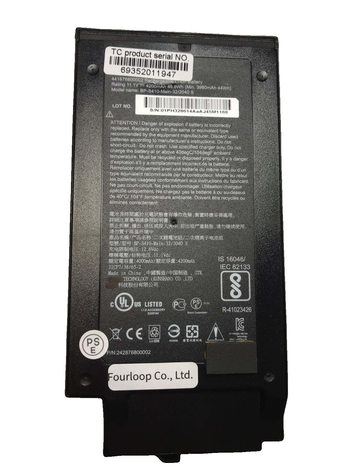 純正品｜安全・安心のノートPC用バッテリー ■ 商品仕様 商品名441876800002 11.1V 46.6Wh getac ノート PC パソコン 純正 バッテリー 電池 電圧11.1V 容量4200mAh (46.6Wh) タイプリチウムイオン 対応機種Getac 441876800002 色黒 種別純正品 保証期間3ヶ月保証 届出事業者名株式会社フォーループ PSマークの種類丸型PSE ■ 純正バッテリーを選ぶ理由 長寿命 ― 高品質セルを使用しているため、サイクル寿命が長く、長期安定使用が可能 高い適合性 ― 互換性トラブルがほとんどなく、安心して使用できる 優れた安全性 ― 発火・膨張などのリスクが低く、安全に使い続けられる ■ 配送について 配送：佐川急便（全品送料無料） 発送：こちらの商品は海外から取り寄せるため、入荷までに2～3週間前後かかります。 ■ ご注文前にご確認ください 会社概要、お買い物ガイドは事前了解事項となりますので、ご注文前に必ずお読みください。 適合にご不安がある場合は、当店にてお調べいたしますので、ぜひお気軽にお問い合わせください。 お使いのバッテリーの型番が確認できる画像を添付いただけますと、確実なご案内が可能です。 お問い合わせはこちら