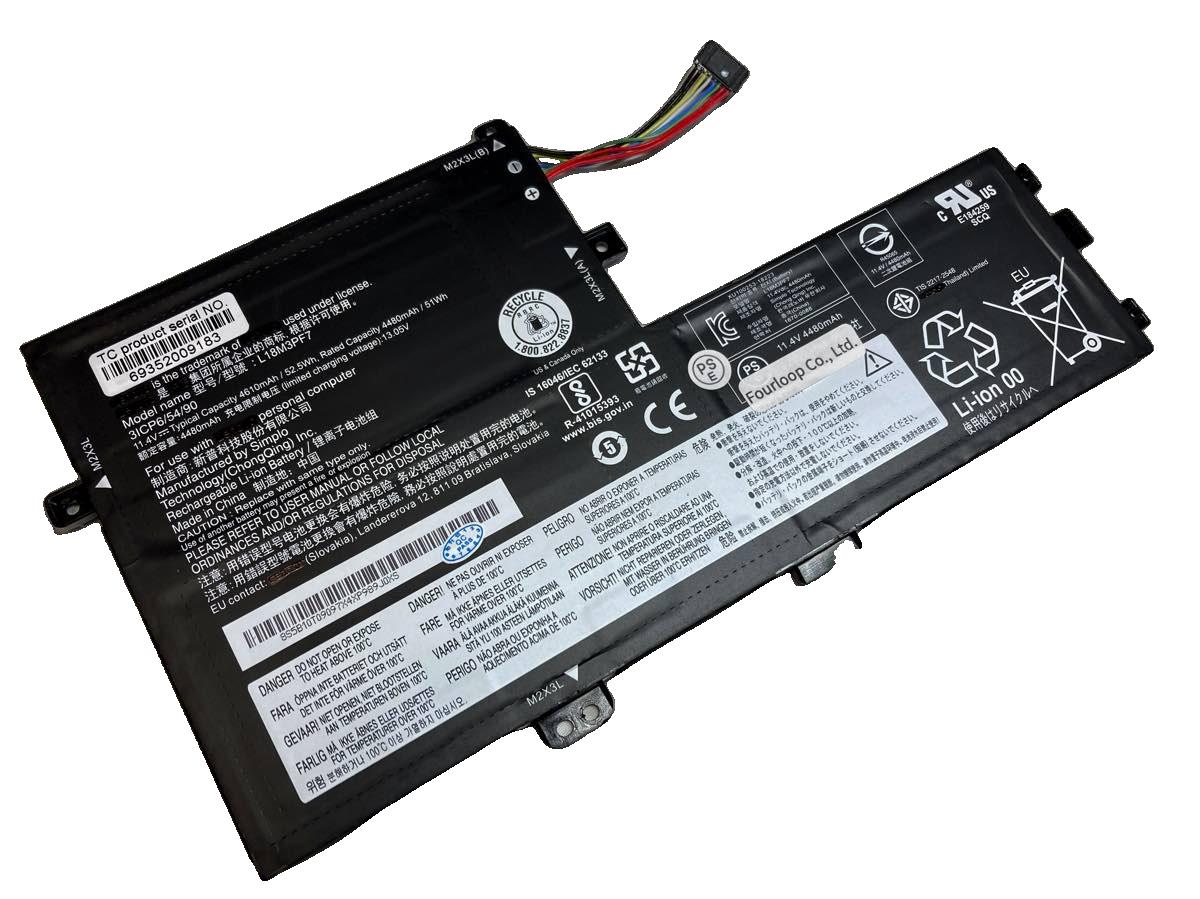 【純正】L18m3pf7 11.4V 52.5Wh lenovo ノート PC ノートパソコン 純正 バッテリー 電池