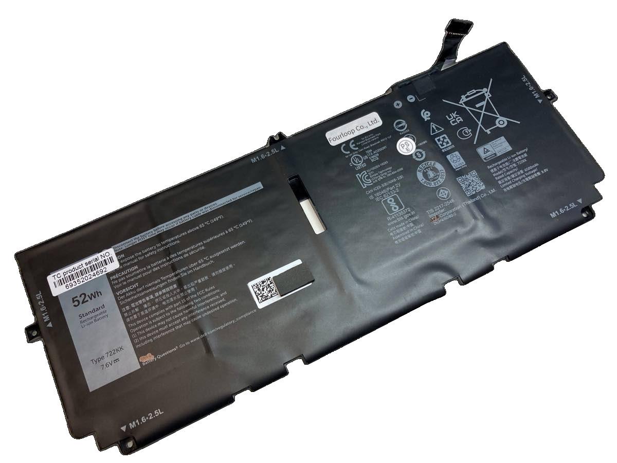 【純正】Xps 13 9310-mktx29310ekpsh 7.6V 52Wh dell ノート PC ノートパソコン 純正 バッテリー 電池
