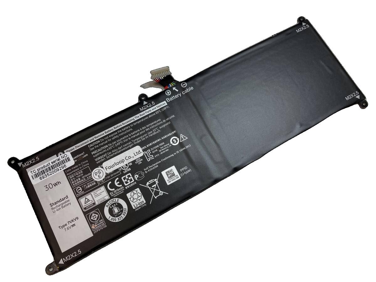 【純正】Xps 12-9250-d4508t 7.6V 30Wh dell ノート PC ノートパソコン 純正 バッテリー 電池