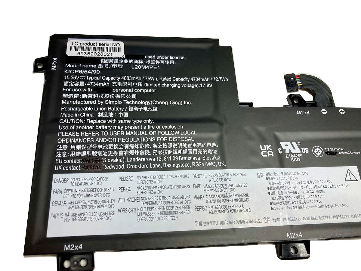 【純正】Sb11b66551 15.36V 75Wh lenovo レノボ ノートパソコン 交換用バッテリー ...
