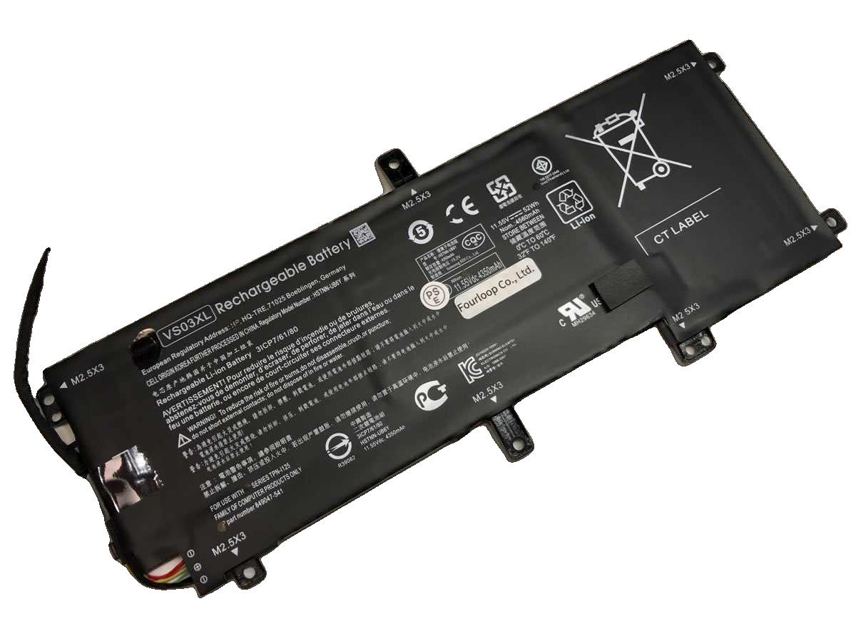 純正品｜安全・安心のノートPC用バッテリー ■ 商品仕様 商品名Envy 15-as132tu 11.55V 52Wh hp ノート PC パソコン 純正 バッテリー 電池 電圧11.55V 容量4350mAh (52Wh) タイプリチウムイオン 対応機種Hp envy 15-as132tu 色黒 種別純正品 保証期間3ヶ月保証 届出事業者名株式会社フォーループ PSマークの種類丸型PSE ■ 純正バッテリーを選ぶ理由 長寿命 ― 高品質セルを使用しているため、サイクル寿命が長く、長期安定使用が可能 高い適合性 ― 互換性トラブルがほとんどなく、安心して使用できる 優れた安全性 ― 発火・膨張などのリスクが低く、安全に使い続けられる ■ 配送について 配送：佐川急便（全品送料無料） 発送：こちらの商品は海外から取り寄せるため、入荷までに2～3週間前後かかります。 ■ ご注文前にご確認ください 会社概要、お買い物ガイドは事前了解事項となりますので、ご注文前に必ずお読みください。 適合にご不安がある場合は、当店にてお調べいたしますので、ぜひお気軽にお問い合わせください。 お使いのバッテリーの型番が確認できる画像を添付いただけますと、確実なご案内が可能です。 お問い合わせはこちら