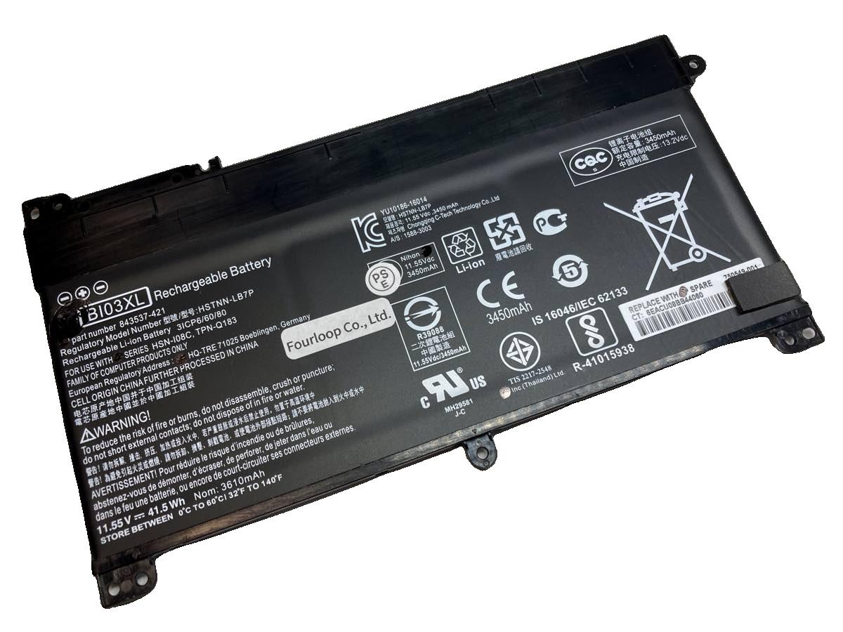 【純正】Bi03xl 11.55V 41.7Wh hp ノート PC ノートパソコン 純正 交換バッテリー