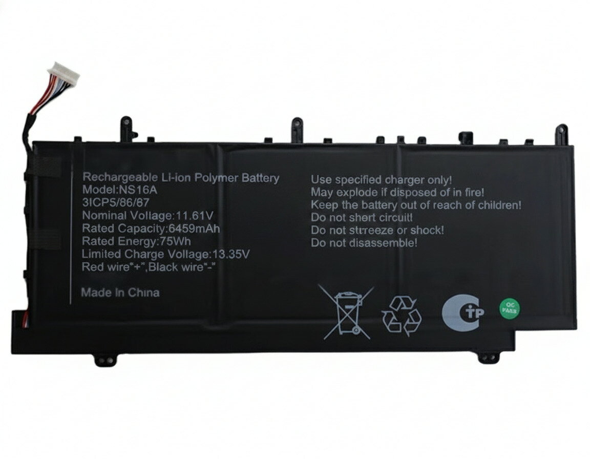 純正品｜安全・安心のノートPC用バッテリー ■ 商品仕様 商品名Ns16a 11.61V 75Wh other ノート PC パソコン 純正 バッテリー 電池 電圧11.61V 容量6459mAh (75Wh) タイプリチウムポリマー 対応機種Other ns16a 色黒 種別純正品 保証期間3ヶ月保証 届出事業者名株式会社フォーループ PSマークの種類丸型PSE ■ 純正バッテリーを選ぶ理由 長寿命 ― 高品質セルを使用しているため、サイクル寿命が長く、長期安定使用が可能 高い適合性 ― 互換性トラブルがほとんどなく、安心して使用できる 優れた安全性 ― 発火・膨張などのリスクが低く、安全に使い続けられる ■ 配送について 配送：佐川急便（全品送料無料） 発送：こちらの商品は海外から取り寄せるため、入荷までに2～3週間前後かかります。 ■ ご注文前にご確認ください 会社概要、お買い物ガイドは事前了解事項となりますので、ご注文前に必ずお読みください。 適合にご不安がある場合は、当店にてお調べいたしますので、ぜひお気軽にお問い合わせください。 お使いのバッテリーの型番が確認できる画像を添付いただけますと、確実なご案内が可能です。 お問い合わせはこちら
