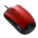 Digio デジオ 有線静音3ボタンBlueLEDマウス レッド MUS-UKT124R(2)