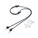 エレコム ショルダーストラップ レザー丸紐6mm ブラック P-STSDH2LR06BK