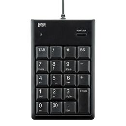 サンワサプライ USB2.0ハブ付テンキー ブラック NT-16UH2BKN